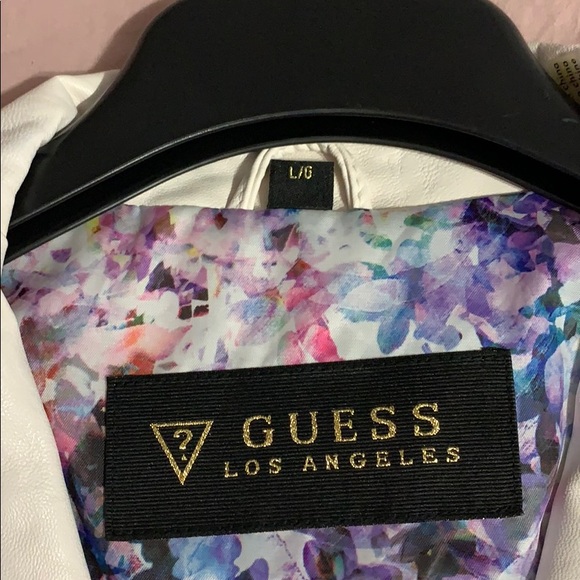 Guess pink and white leather jacket - Picture 4 of 7